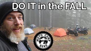 5 Reasons Why YOU Should Go Motorcycle Camping in the Fall (and Spring!)