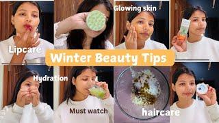 winter skincare tips for girls ️healthy lifestyle routines in winter | skincare ,haircare,bodycare