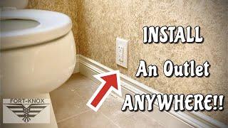 How to Add an Electrical Outlet ANYWHERE !! Heated Toilet Seat or Bidet Install | Run Power Easily