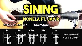 Sining - Dionela ft. Jay R | Easy Guitar Tutorial For Beginners (CHORDS & LYRICS) #guitarlesson