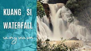 LAOS - Worth visiting Kuang Si Waterfall in Rainy Season? Manson time in Asia + INFO