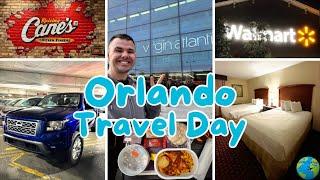 Orlando Travel Day! Virgin Atlantic, Walmart, Raising Cane's & Rosen Inn - Closest to Universal!