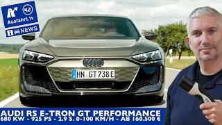 Audi RS e-tron GT performance - 680 kW - 925 PS - 0-100 km/h in 2.9 Sekunden ab 160.500 Euro