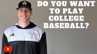 Do You Want To Play College Baseball? Watch This!!!