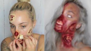 I Tried $10 SFX Makeup Kits From Spirit Halloween | ZOMBIE HALLOWEEN MAKEUP TUTORIAL