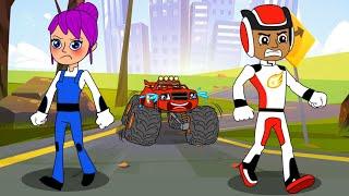 AJ, Gabby, I'm sorry!! Please Don't Leave Me Alone  - Blaze and the Monster Machines Animation