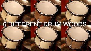 Birch vs Maple vs Mahogany vs Poplar vs Walnut in a 12x8 tom drum. - Wood configuration comparison.