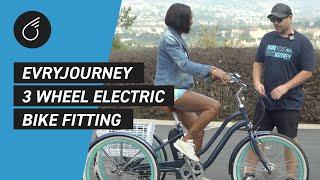 sixthreezero EVRYjourney 3 Wheel Electric Bike Fitting - Electric Tricycle Sizing Riders 5'1" - 6'