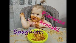 Pierwsze kroczki Łucji i pierwsze spaghetti