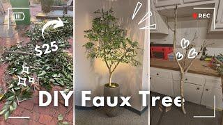 DIY Faux Tree for $25 (8ft Tall) | Realistic Easy & Affordable