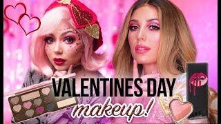 ALL PINK VALENTINES DAY MAKEUP COLLAB WITH CHARISMA STAR | Victoria Lyn