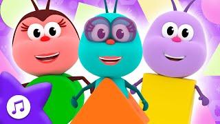 Геометрические Фигуры | Детские Песни| Любимые насекомые - Bichikids