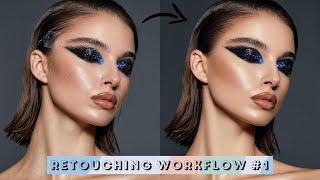 My beauty RETOUCHING WORKFLOW #1 // How I retouch beauty pic in Photoshop step by step