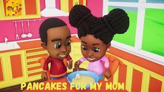 Pancakes for my mom song -  kids making pancakes - Ely Tv and Rhymes