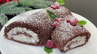 THE BEST CHRISTMAS SWEET  IN THE WORLD! CHRISTMAS LOG Quick and easy recipe 