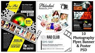 10 Photography Flyer, Banner & Poster PSD By Senty Roy