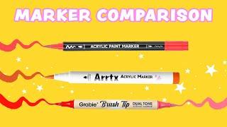 Grabie, Shuttle Art & Arrtx  - which do you think is best? #acrylicmarker #review