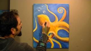 The Loaded Brush Joe Riso painting 'Octopus'