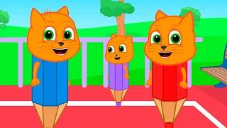 Cats Family in English - We are pencils Cartoon for Kids