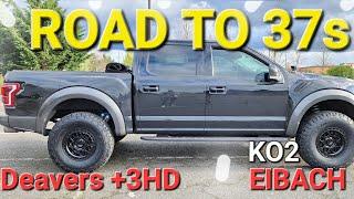 2017 Ford Raptor on 37s BFG KO2 - KMC GRS 549 - Deavers +3HD Eibach