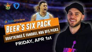 DRAFTKINGS NBA PICKS FRIDAY 4-1-22 | The Daily Fantasy 6 Pack