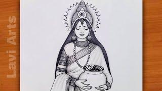 How to draw Goddess Lakshmi |Diwali special drawing |Lakshmi Mata drawing for diwali| Drawing Images