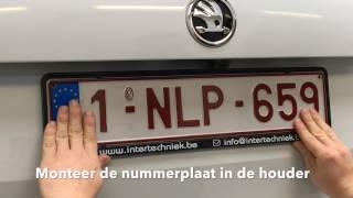 Montage van nummerplaathouder en nummerplaat | Intertechniek