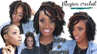 NEW 6" TIANA PASSION TWIST BOB! DO'S & DON'TS OF ILLUSION CROCHET BRAIDS! *DETAILED* | MARY K. BELLA