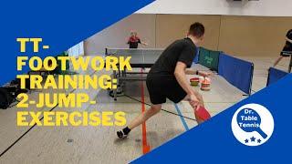 Table Tennis Footwork Training (improve footwork by 2-jump-exercises)