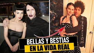 BELLAS y ¿BESTIAS? 10 Famosas con Novios MUY FEOS