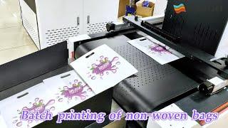 High quality batch printing of non woven bag:non woven bag single pass digital printer! #printing