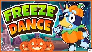  BLUEY HALLOWEEN PARTY  | Freeze Dance | The Floor is Lava | Jump Battle | Danny Go Noodles