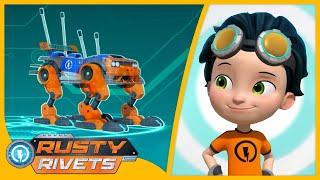 Rusty Makes a Running Car  | Rusty Rivets Full Episodes | Cartoons for Kids