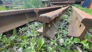 Forging an axe from train rail.