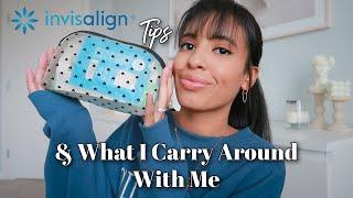 Invisalign Tips (cleaning, managing pain, etc) & What I Carry Around With Me 2022