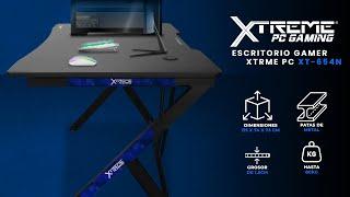 Escritorio Gamer Xtreme PC Gamer Moderno Computadora Minimalista Negro XT-654N