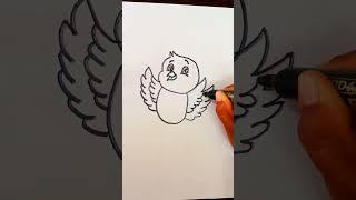 Cute bird  drawing by Devi Arts #DeviArts #shorts