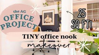 25 Sq. Ft. Office Nook Makeover For Under $100 | The AG Office Project S1 E6