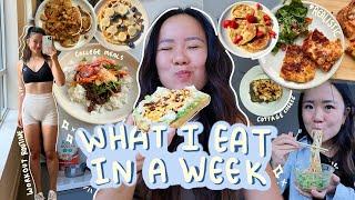 a week of healthy + realistic college meals  how I stay fit during school | productive habits