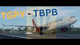 X-Plane 12 Live | Real World Virgin Atlantic Ops | TGPY  TBPB | AI ATC | #xplane12