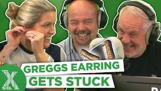 This Greggs sausage roll earring doesn't come off... | The Chris Moyles Show | Radio X