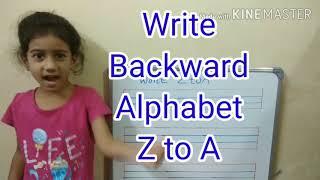 Learn How to Write Alphabet Z to A || Prajna nithya