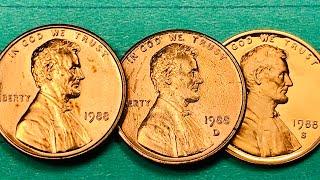 US 1988 Lincoln Cent - Doubled Ear and Flared G - United States Penny Coin