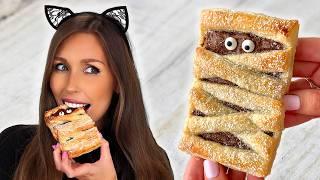 How to Make Nutella Mummy Pastries | Halloween Dessert Ideas