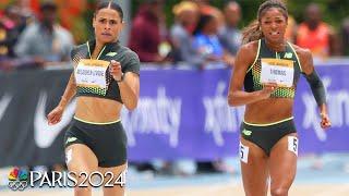 WHAT? Sydney McLaughlin-Levrone drops to 200m, shocks stacked field at LA Grand Prix |NBC Sports