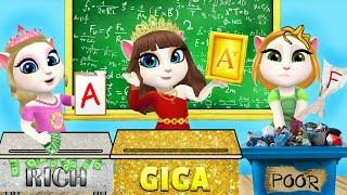 Rich vs Giga vs Broke Student || My Talking Angela 2