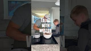 Weston just started talking while we were making puppy chow. More details in the comments.
