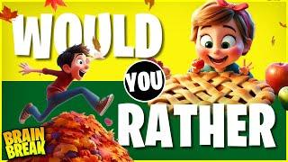 Fall Would You Rather  Autumn Brain Break for Kids  Just Dance  Danny GoNoodle