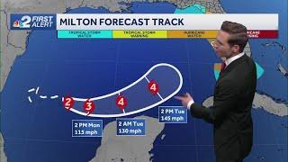 Milton becomes a Category 2, hurricane and storm surge watches issued