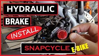 Snapcycle R1 E-Bike, Installing Xtech Zoom Hydraulic Brakes